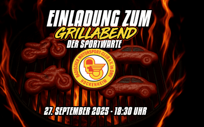 Grillabend der Sportwarte – Samstag, 27. September 2025 — Hockenheimring